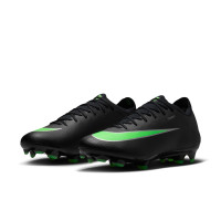 Nike Mercurial Vapor 17 Pro Gras Voetbalschoenen (FG) Zwart Felgroen Zilvergrijs