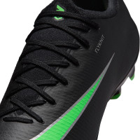 Nike Mercurial Vapor 17 Pro Gras Voetbalschoenen (FG) Zwart Felgroen Zilvergrijs