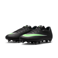 Nike Mercurial Vapor 17 Academy IJzeren-Nop Voetbalschoenen (SG) Anti-Clog Zwart Felgroen Zilvergrijs
