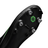 Nike Mercurial Vapor 17 Academy IJzeren-Nop Voetbalschoenen (SG) Anti-Clog Zwart Felgroen Zilvergrijs