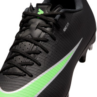 Nike Mercurial Vapor 17 Academy IJzeren-Nop Voetbalschoenen (SG) Anti-Clog Zwart Felgroen Zilvergrijs