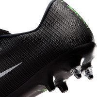 Nike Mercurial Vapor 17 Academy IJzeren-Nop Voetbalschoenen (SG) Anti-Clog Zwart Felgroen Zilvergrijs
