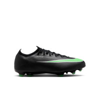 Nike Mercurial Vapor 17 Pro Gras Voetbalschoenen (FG) Kids Zwart Felgroen Zilvergrijs