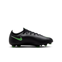 Nike Mercurial Vapor 17 Pro Gras Voetbalschoenen (FG) Kids Zwart Felgroen Zilvergrijs