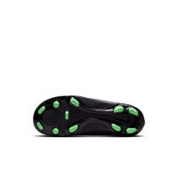 Nike Zoom Mercurial Superfly 11 Club Gazon Naturel Artificiel Chaussures de Foot (MG) Enfants Tout-Petits Noir Vert Vif Gris Arg
