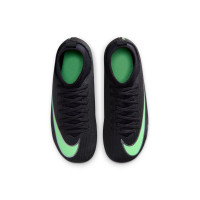 Nike Zoom Mercurial Superfly 11 Club Gazon Naturel Artificiel Chaussures de Foot (MG) Enfants Tout-Petits Noir Vert Vif Gris Arg