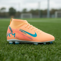 Nike Mercurial Superfly 10 Mbappé Club Gras / Kunstgras Voetbalschoenen (MG) Kids Lichtoranje Turquoise