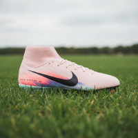 Nike Zoom Mercurial Superfly 10 Academy Gazon Naturel Artificiel Chaussures de Foot (MG) Rose Bleu Turquoise