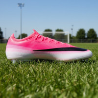 Nike Mercurial Vapor 17 Elite Gazon Naturel Chaussures de Foot (FG) Rose Vif Blanc Noir