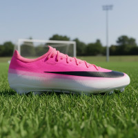 Nike Mercurial Vapor 17 Pro Gras Voetbalschoenen (FG) Felroze Wit Zwart