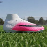 Nike Zoom Mercurial Superfly 11 Academy Gazon Naturel Artificiel Chaussures de Foot (MG) Rose Vif Blanc Noir