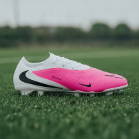 Nike Phantom 6 Low Pro Gazon Naturel Chaussures de Foot (FG) Blanc Rose Vif Noir