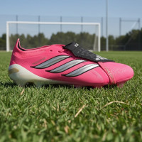 adidas Predator Elite FT Gazon Naturel Chaussures de Foot (FG) Rose Vif Gris Argenté Noir Doré