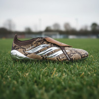 adidas Predator Elite FT Wales Bonner Gazon Naturel Chaussures de Foot (FG) Brun Foncé Brun Argenté Métallique