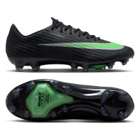 Nike Zoom Mercurial Superfly 11 Elite Gazon Artificiel Chaussures de Foot (AG) Noir Vert Vif Gris Argenté
