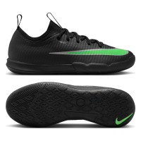 Nike Mercurial Vapor 17 Academy Chaussures de Foot en Salle (IN) Enfants Noir Vert Vif Gris Argenté
