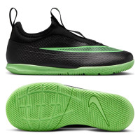Nike Mercurial Vapor 17 Club Flex Chaussures de Foot en Salle (IN) Enfants Noir Vert Vif Gris Argenté