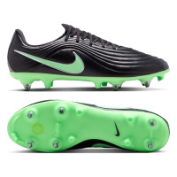Nike Tiempo Maestro Academy Crampons Vissés Chaussures de Foot (SG) Anti-Clog Noir Vert Vif Gris Argenté