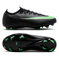 Nike Mercurial Vapor 17 Pro Gras Voetbalschoenen (FG) Kids Zwart Felgroen Zilvergrijs