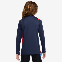 Nike Paris Saint-Germain Academy Pro Trainingstrui 1/4-Zip 2026-2027 Kids Donkerblauw Rood Wit
