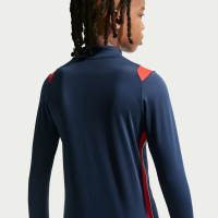 Nike Paris Saint-Germain Academy Pro Trainingstrui 1/4-Zip 2026-2027 Kids Donkerblauw Rood Wit
