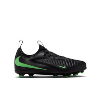 Nike Phantom 6 Low Academy Gazon Naturel Artificiel Chaussures de Foot (MG) Enfants Noir Vert Vif