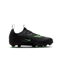 Nike Phantom 6 Low Academy Gazon Naturel Artificiel Chaussures de Foot (MG) Enfants Noir Vert Vif