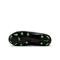 Nike Phantom 6 Low Academy Gazon Naturel Artificiel Chaussures de Foot (MG) Enfants Noir Vert Vif