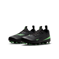 Nike Phantom 6 Low Academy Gazon Naturel Artificiel Chaussures de Foot (MG) Enfants Noir Vert Vif