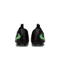 Nike Phantom 6 Low Academy Gazon Naturel Artificiel Chaussures de Foot (MG) Enfants Noir Vert Vif