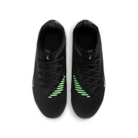 Nike Phantom 6 Low Academy Gazon Naturel Artificiel Chaussures de Foot (MG) Enfants Noir Vert Vif