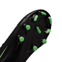 Nike Phantom 6 Low Academy Gazon Naturel Artificiel Chaussures de Foot (MG) Enfants Noir Vert Vif