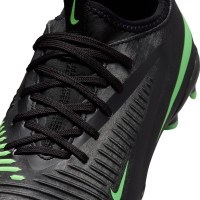 Nike Phantom 6 Low Academy Gazon Naturel Artificiel Chaussures de Foot (MG) Enfants Noir Vert Vif