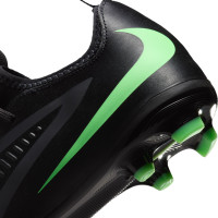 Nike Phantom 6 Low Academy Gazon Naturel Artificiel Chaussures de Foot (MG) Enfants Noir Vert Vif