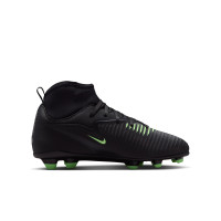 Nike Phantom 6 High Club Gazon Naturel Artificiel Chaussures de Foot (MG) Enfants Noir Vert Vif