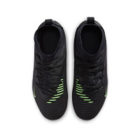 Nike Phantom 6 High Club Gazon Naturel Artificiel Chaussures de Foot (MG) Enfants Noir Vert Vif