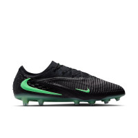 Nike Phantom 6 Low Elite Gazon Artificiel Chaussures de Foot (AG) Noir Vert Vif