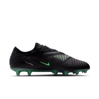 Nike Phantom 6 Low Elite Gazon Artificiel Chaussures de Foot (AG) Noir Vert Vif
