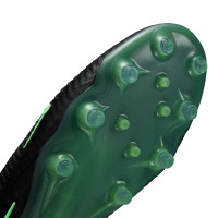 Nike Phantom 6 Low Elite Gazon Artificiel Chaussures de Foot (AG) Noir Vert Vif