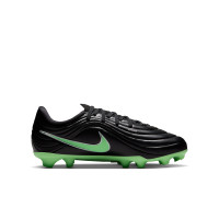 Nike Tiempo Maestro Academy Gazon Naturel Artificiel Chaussures de Foot (MG) Enfants Noir Vert Vif Gris Argenté