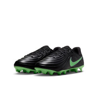 Nike Tiempo Maestro Academy Gazon Naturel Artificiel Chaussures de Foot (MG) Enfants Noir Vert Vif Gris Argenté
