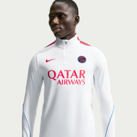 Survêtement Nike Paris Saint-Germain Strike 1/4-Zip 2026-2027 blanc bleu foncé rouge