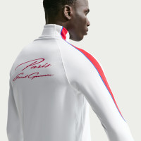 Survêtement Nike Paris Saint-Germain Strike 1/4-Zip 2026-2027 blanc bleu foncé rouge