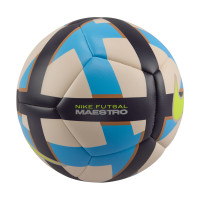 Nike Futsal Maestro Ballon de Foot en Salle Taille 4 Beige Noir Brun Bleu Vif Lime