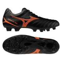 Mizuno Monarcida Neo III Select Gazon Naturel Chaussures de Foot (FG) Noir Lava Orange