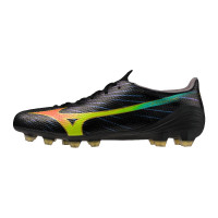 Mizuno Alpha III Pro Gras Voetbalschoenen (FG) Zwart Lava Oranje