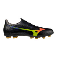 Mizuno Alpha III Select Gazon Naturel Chaussures de Foot (FG) Noir Lava Orange