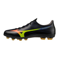 Mizuno Alpha III Select Gazon Naturel Chaussures de Foot (FG) Noir Lava Orange