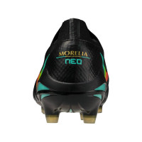 Mizuno Morelia Neo V Beta Elite Gras Voetbalschoenen (FG) Zwart Lava Oranje