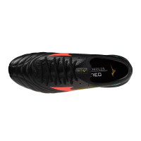 Mizuno Morelia Neo V Beta Pro Gras Voetbalschoenen (FG) Zwart Lava Oranje